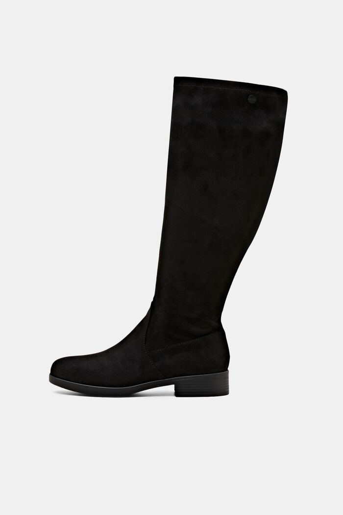 Faux suede knee-high boots, BLACK, detail image number 0