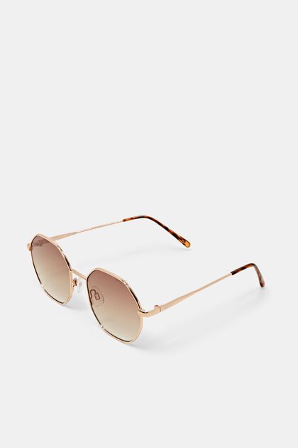 Sunglasses with filigree gold metal frame