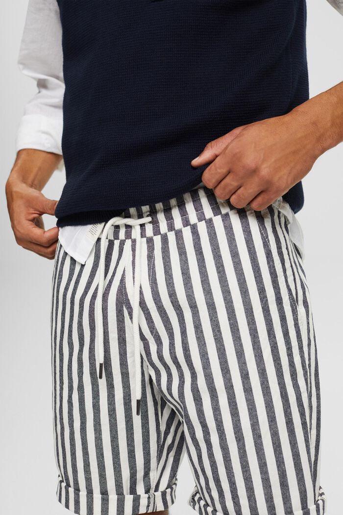 Shorts with striped pattern, NAVY, detail image number 2