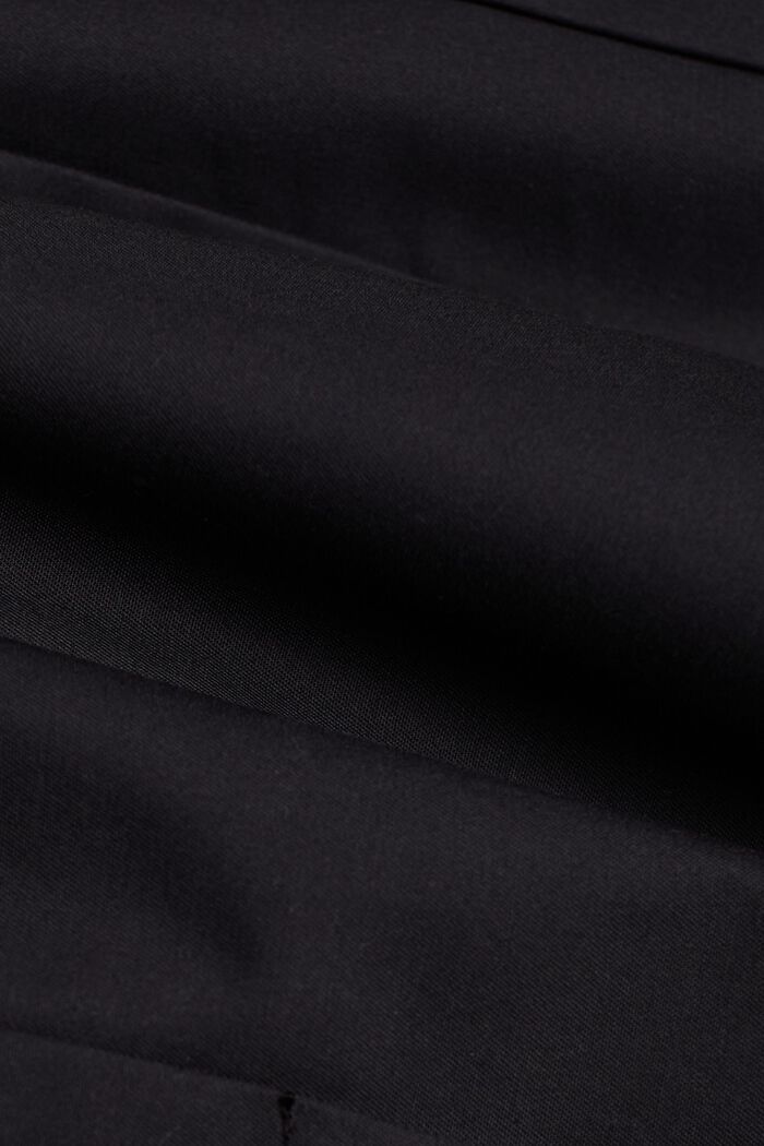 Short Double-Breasted Trench Coat, BLACK, detail image number 5