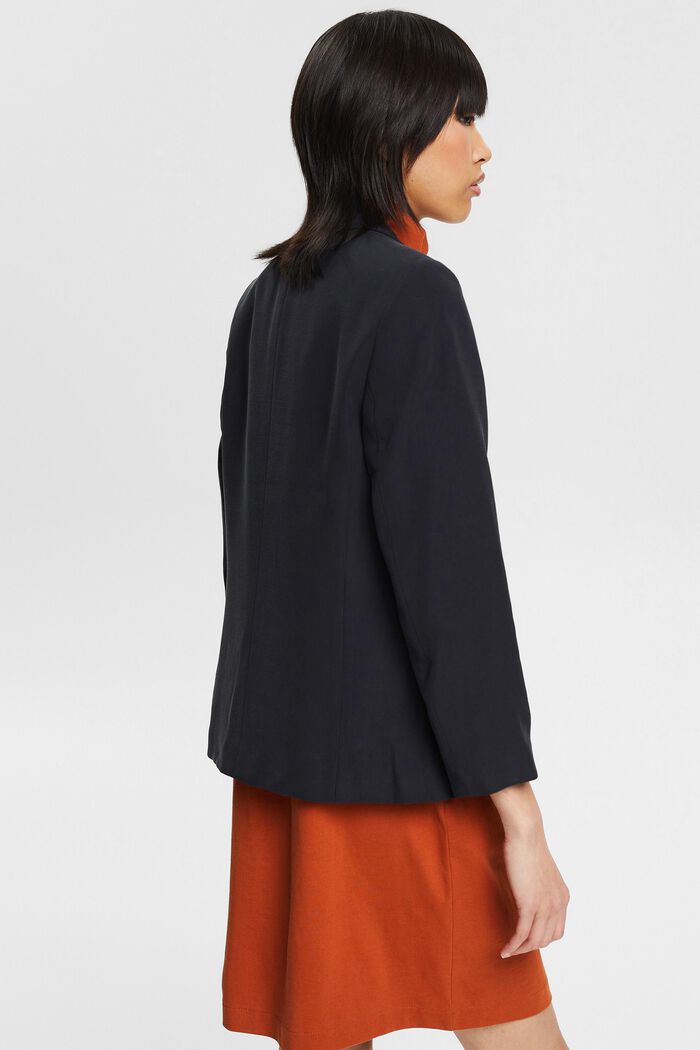 Open-fronted blazer with LENZING™ ECOVERO™, BLACK, detail image number 3