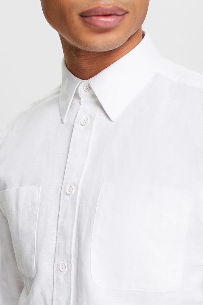 Long-Sleeve Shirt, WHITE, detail image number 3