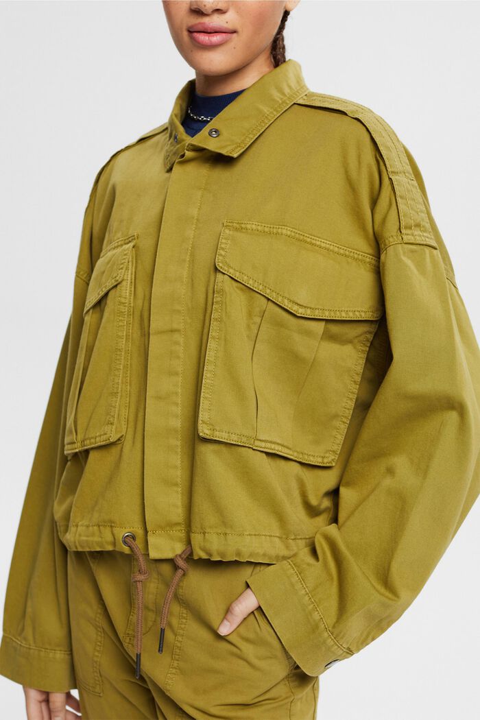 Jacket with drawstring, OLIVE, detail image number 3