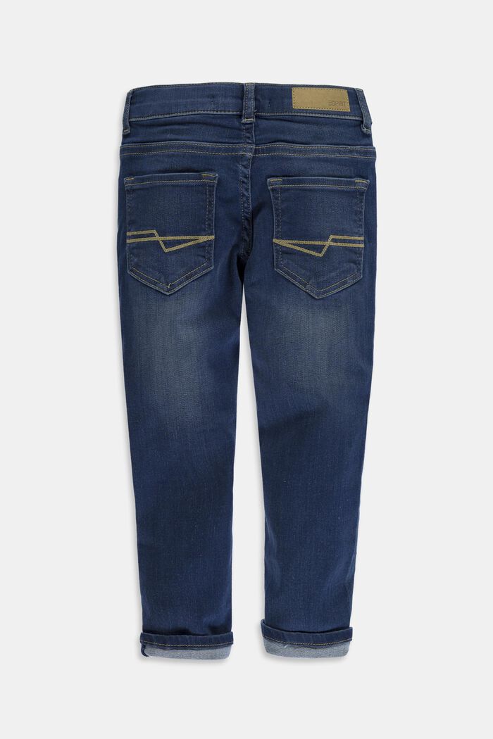 Stretch jeans available in different widths with an adjustable waistband, BLUE LIGHT WASHED, detail image number 1