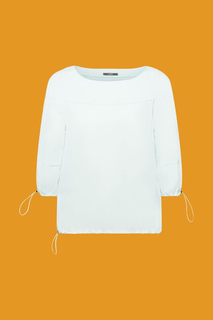 Short-sleeved poplin cotton top