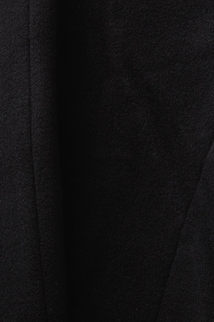 Recycelt: wool blend coat with cashmere, BLACK, detail image number 5