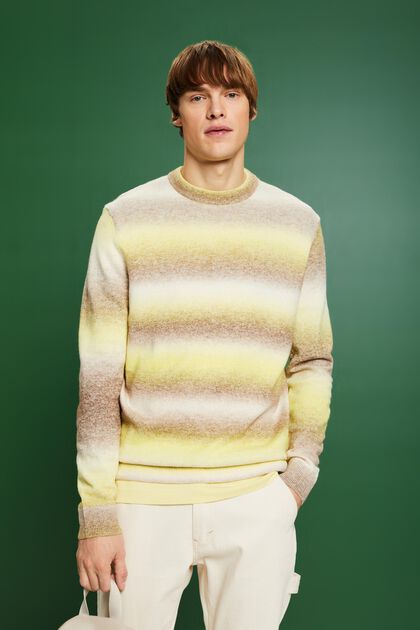 Gradient Stripe Crewneck Sweater