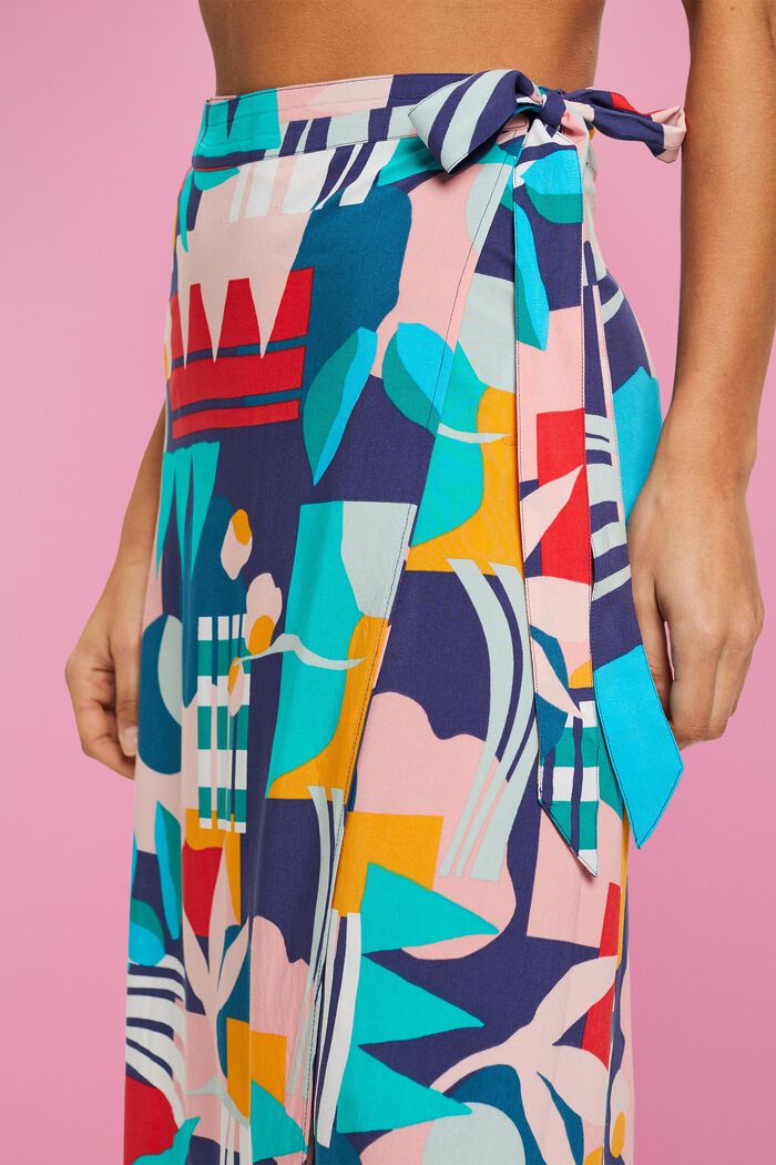 Wrap skirt with multi-coloured print, INK, detail image number 2