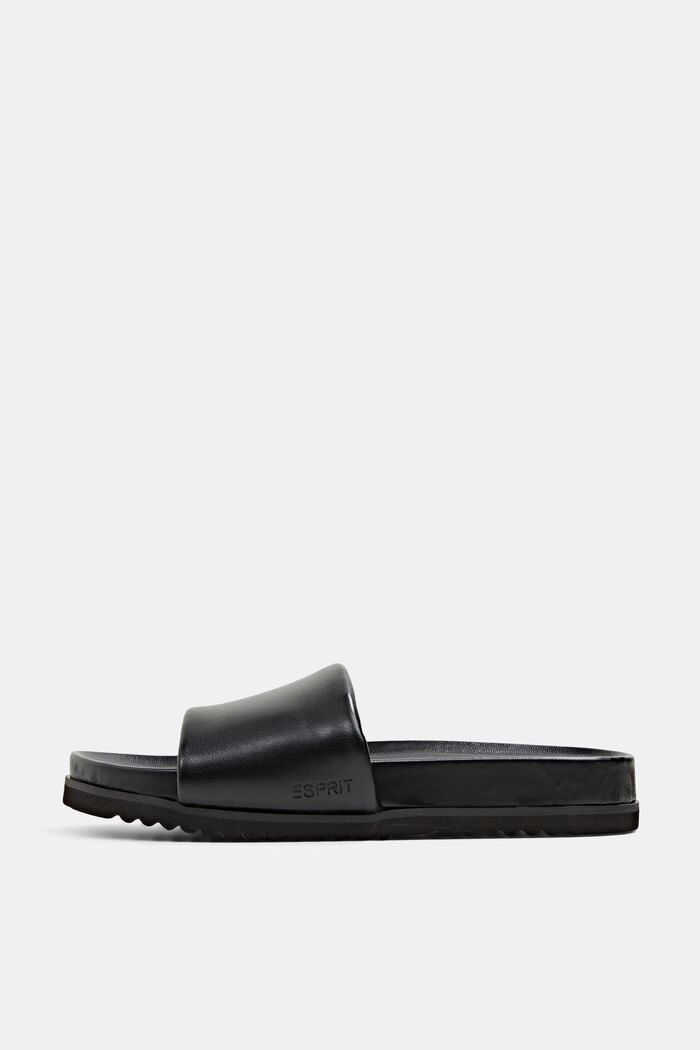 Faux leather slip-ons