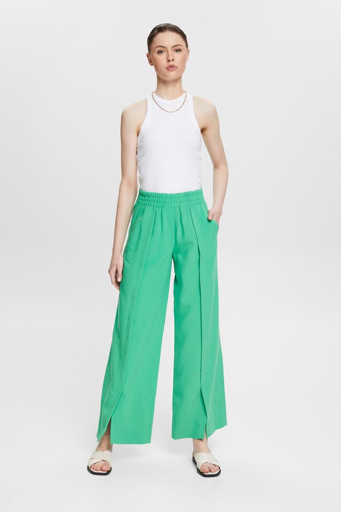 Wide leg trousers, GREEN, detail image number 5