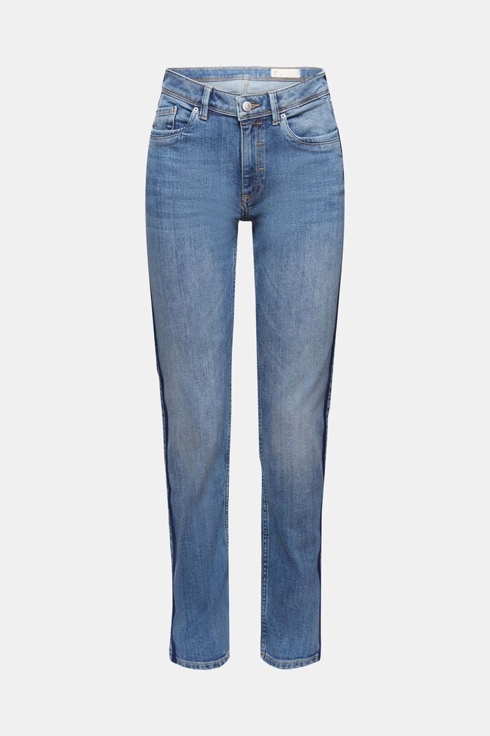Stretch jeans with woven stripes