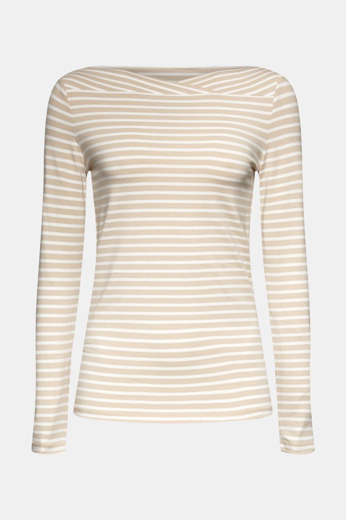 In a TENCEL™/ modal blend: Striped shirt, SAND, detail image number 0