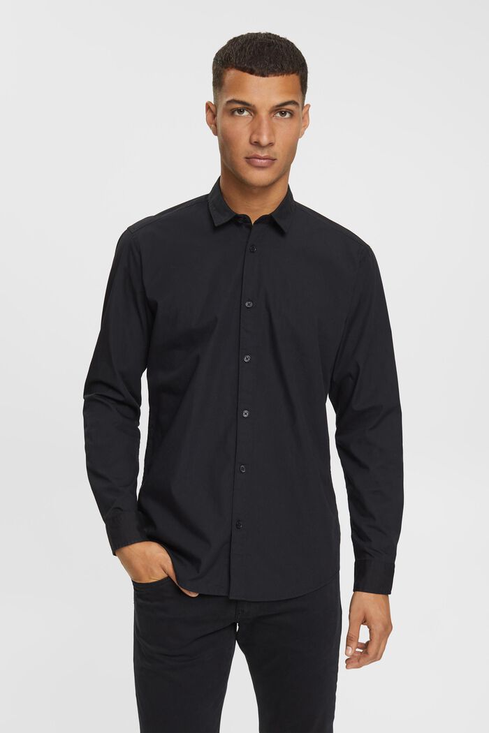Slim fit shirt, BLACK, detail image number 1