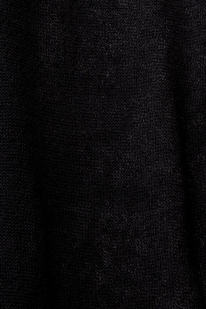 Sheer Knit Cardigan, BLACK, detail image number 6