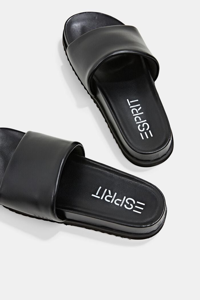 Faux leather slip-ons, BLACK, detail image number 5