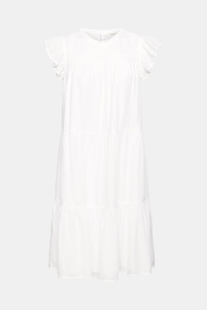 Dress with delicate stripes, WHITE, detail image number 7