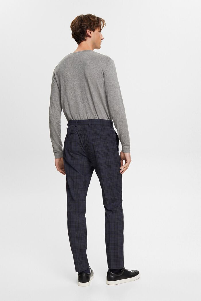 Checkered trousers, DARK BLUE, detail image number 3