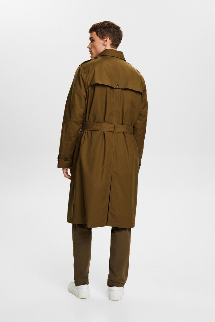 Belted Trench Coat, KHAKI GREEN, detail image number 1
