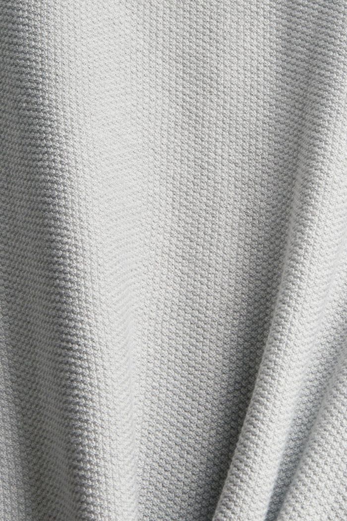 T-shirt made of textured yarn, LIGHT GREY, detail image number 4