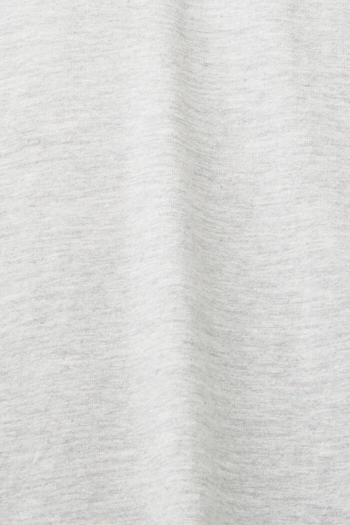 Organic Cotton-Blend V-Neck T-Shirt, LIGHT GREY, detail image number 4