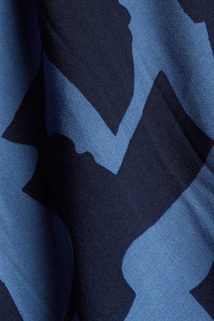 Midi dress with pattern, LENZING™ ECOVERO™, GREY BLUE, detail image number 4