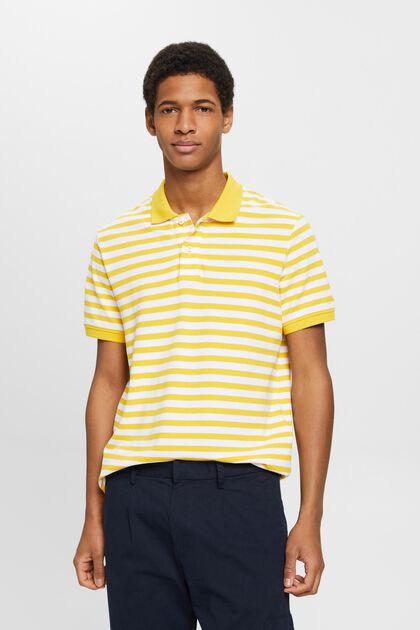 Striped slim fit polo shirt