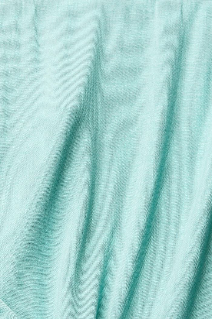 Jersey pyjamas with lace, LENZING™ ECOVERO™, AQUA GREEN, detail image number 4