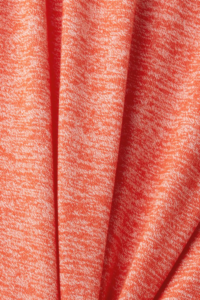 Short-sleeved mouliné sweater, ORANGE RED, detail image number 4