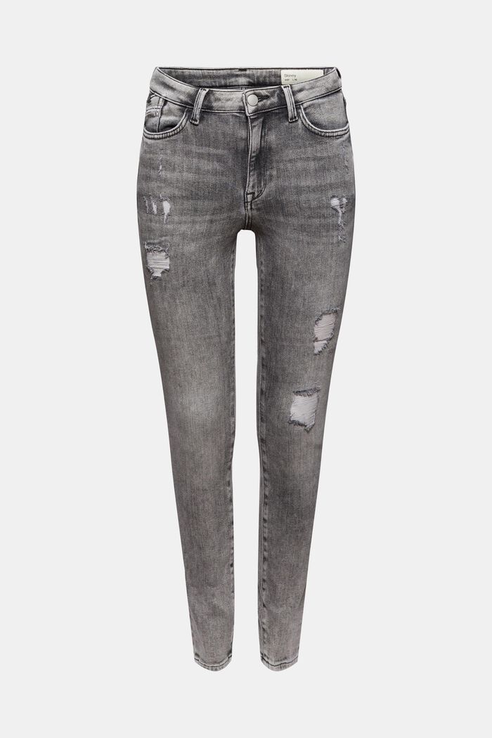 Cropped vintage stretch jeans, organic cotton