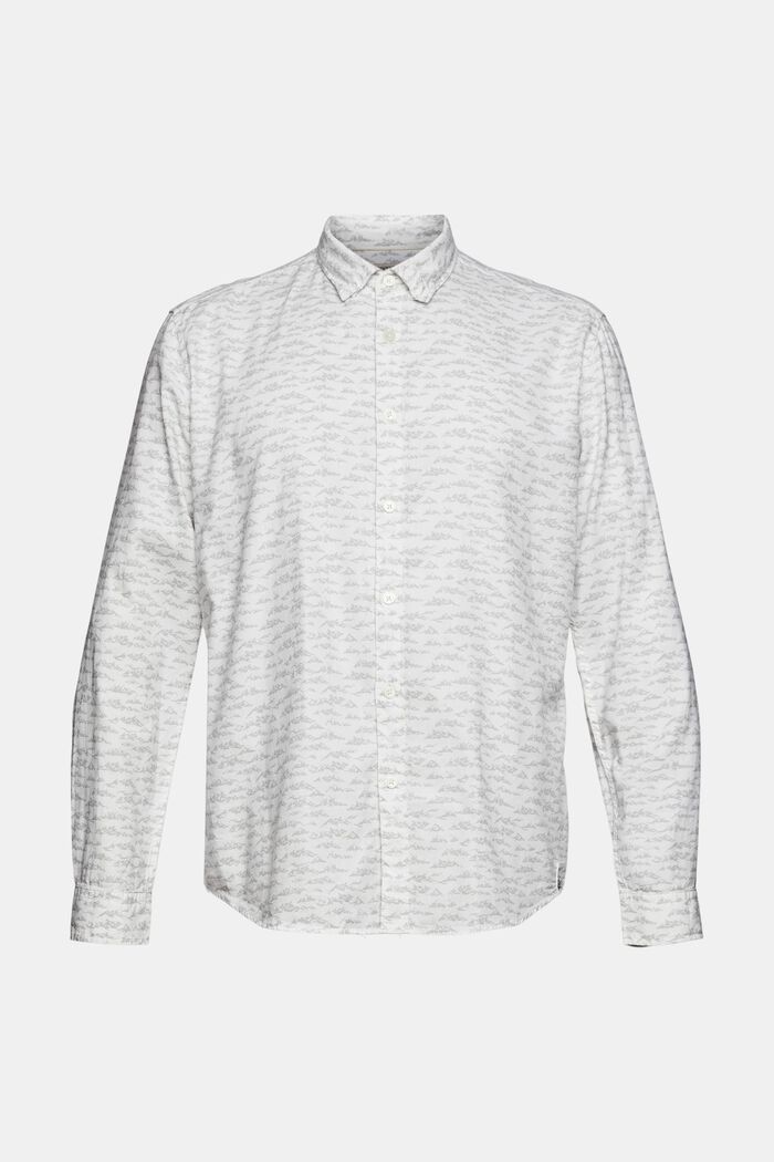 Cotton shirt with a print, OFF WHITE, detail image number 7