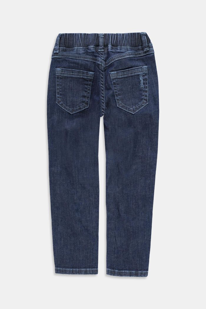 Jeans with an elasticated waistband, made of recycled material