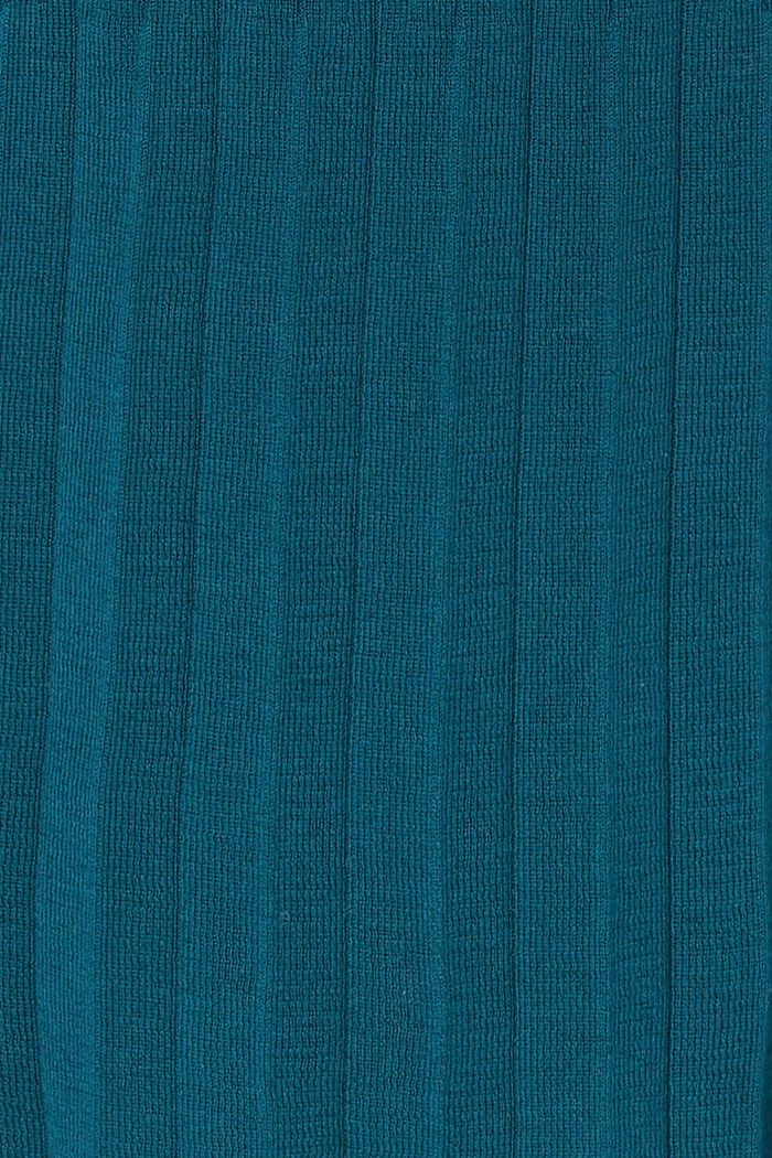 Pleated knit dress, organic cotton, ATLANTIC BLUE, detail image number 3
