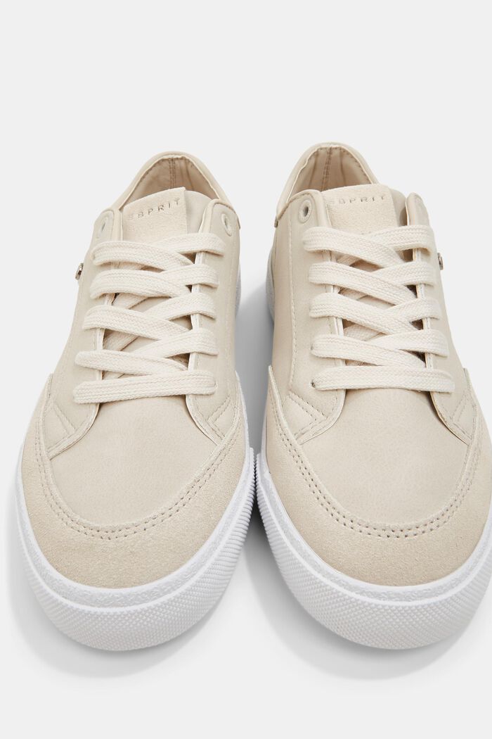 Faux leather trainers, CREAM BEIGE, detail image number 1