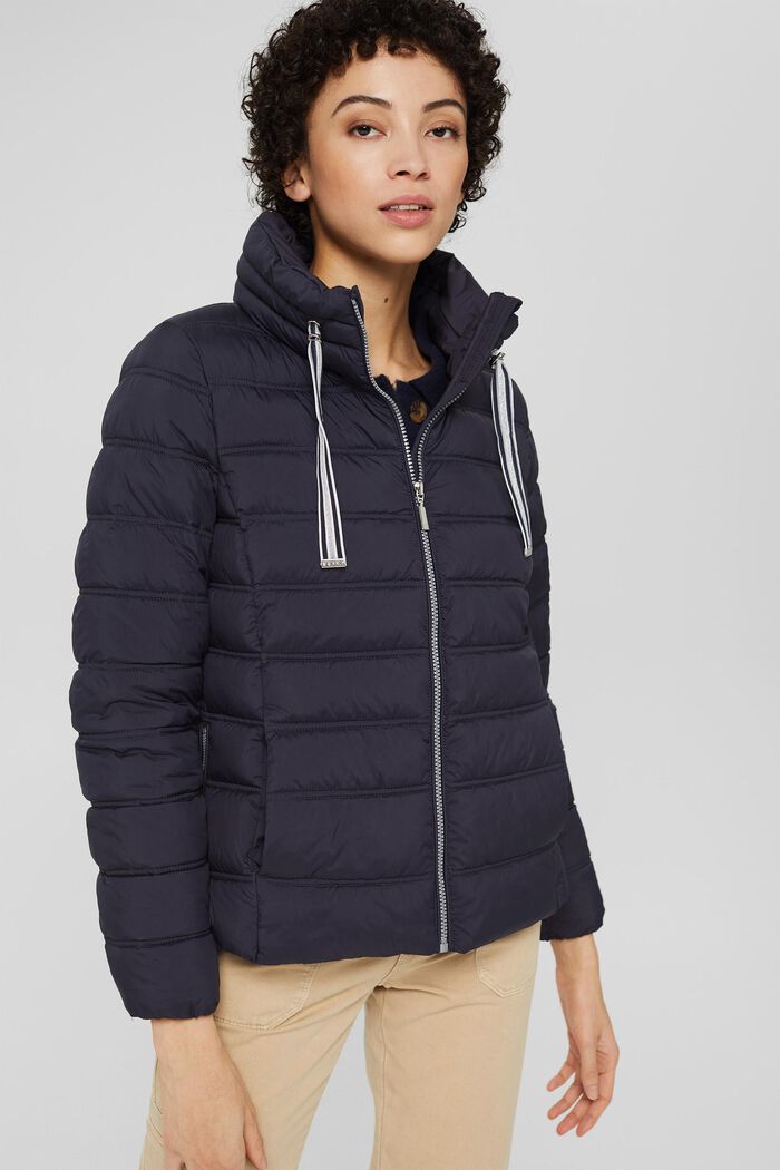 Recycled: Quilted jacket with 3M™ Thinsulate™, NAVY, overview