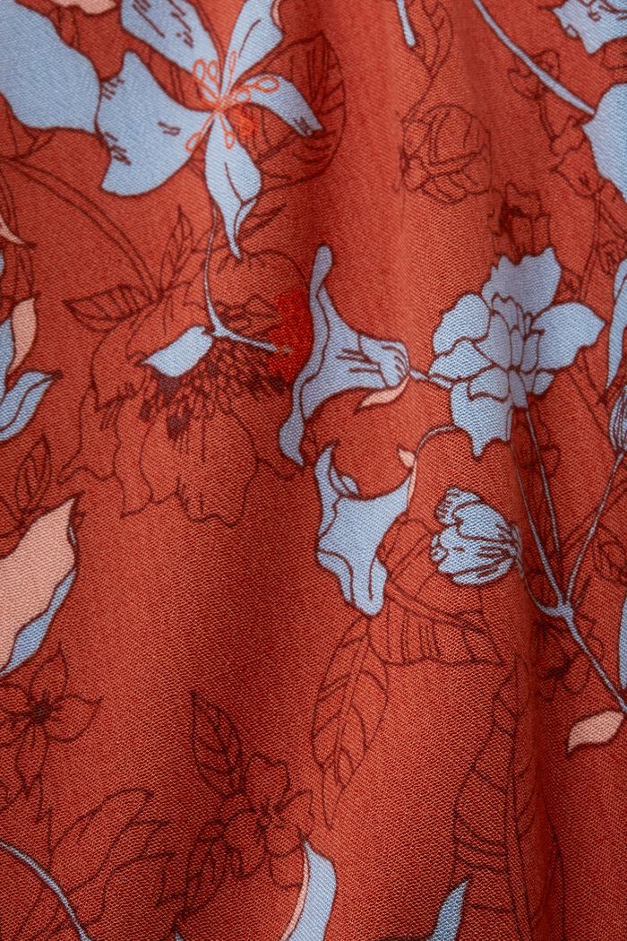 CURVY midi dress with all-over pattern, CORAL ORANGE, detail image number 5