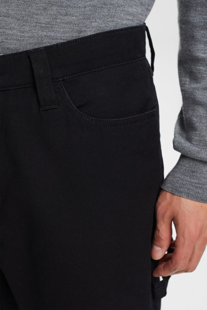 Mid-Rise Straight Carpenter Trousers, BLACK, detail image number 2