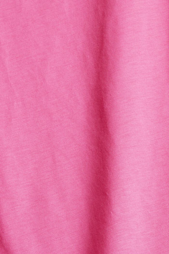 T-shirt with gathers, 100% organic cotton, PINK, detail image number 4
