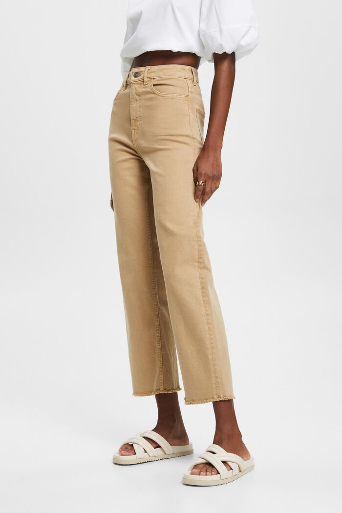 High-rise straight leg trousers, SAND, detail image number 0