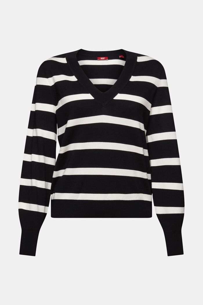 V-Neck Sweater, NEW BLACK, detail image number 6