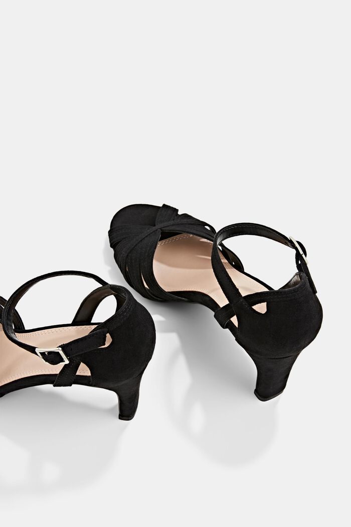 Sandals with a heel, BLACK, detail image number 5