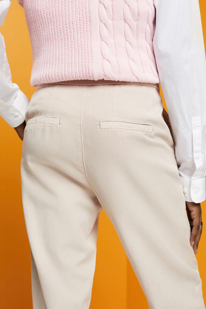 High-rise sporty twill trousers, LIGHT TAUPE, detail image number 2