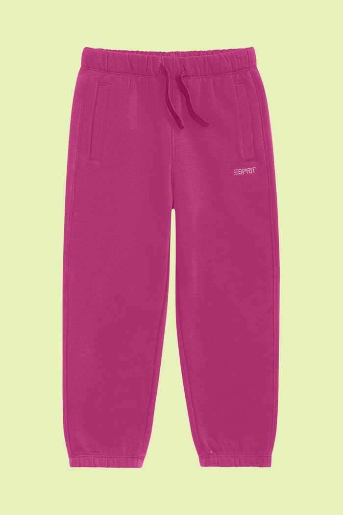 Cotton-Blend Logo Sweatpants, PINK FUCHSIA, detail image number 0