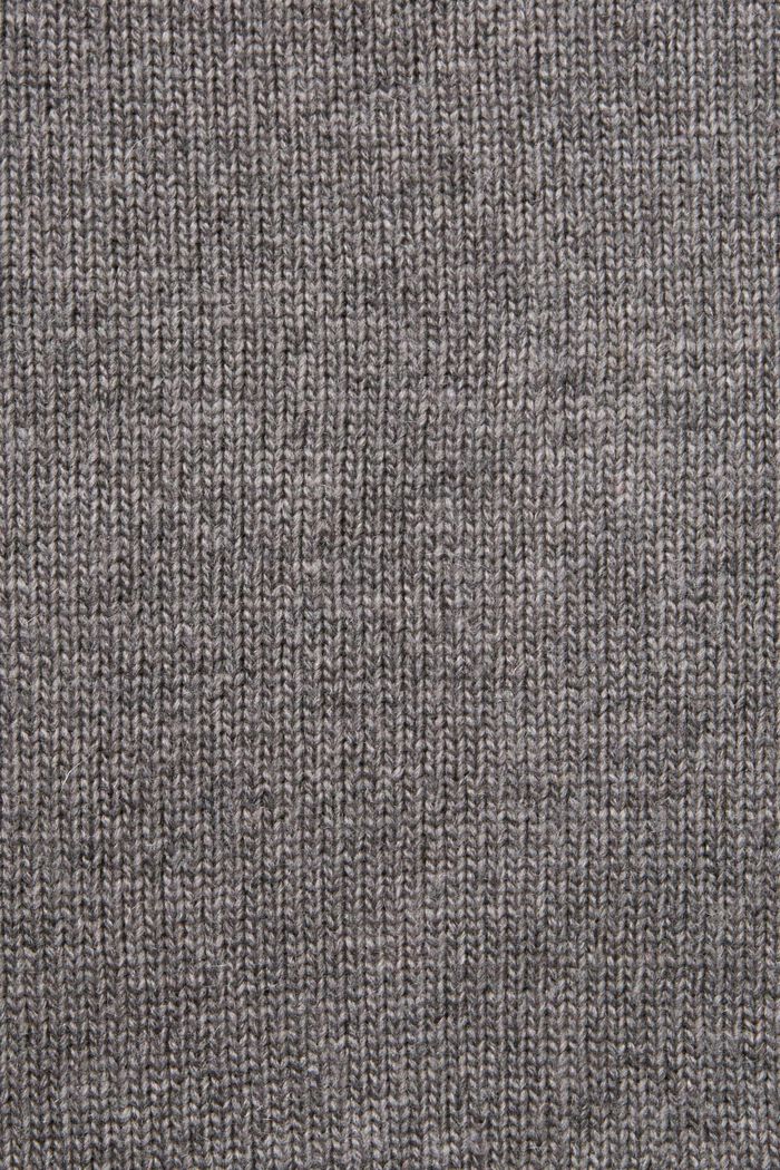 Button Front Polo Sweater, BROWN GREY, detail image number 5