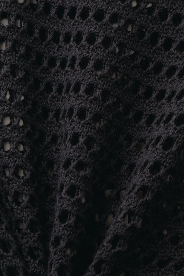 Open-Knit Mini Dress, BLACK, detail image number 5