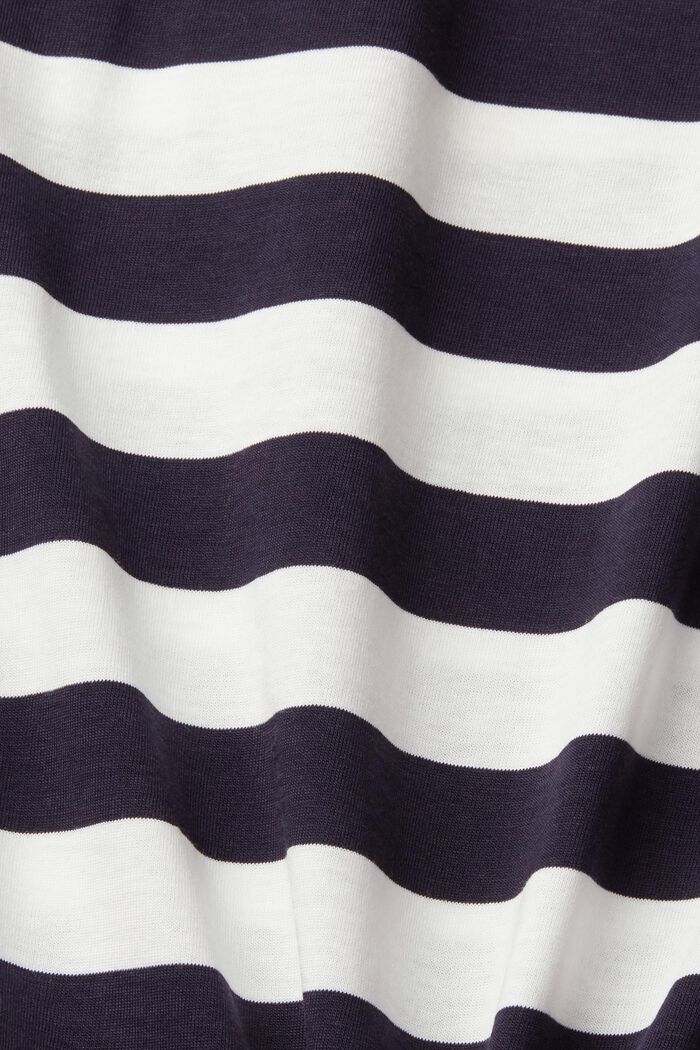 Striped long-sleeved top, NAVY, detail image number 1