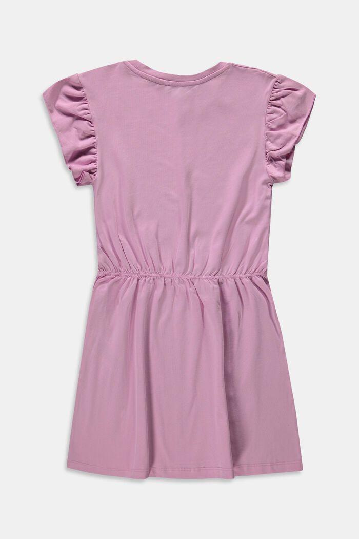 Jersey dress with flounce sleeves, PINK, detail image number 1