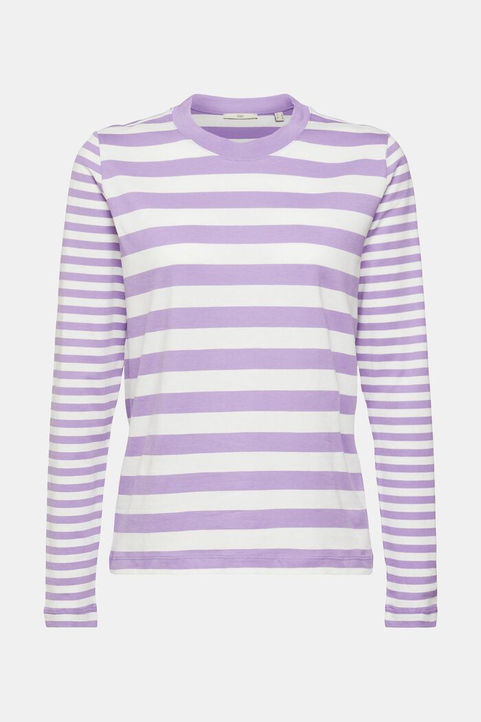 Striped long-sleeved top, LILAC, detail image number 2