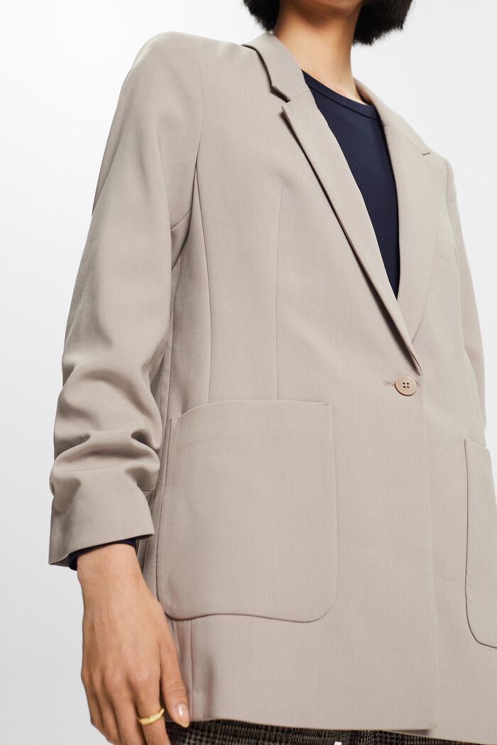 Blazer with draped sleeves, TAUPE, detail image number 1