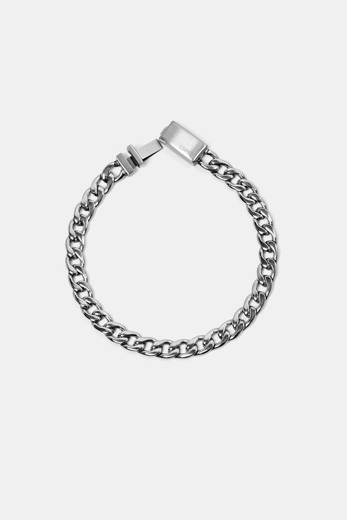 Chain bracelet with chunky clasp, SILVER, detail image number 0