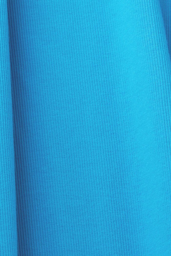 Ribbed jersey midi dress, stretch cotton, BLUE, detail image number 6